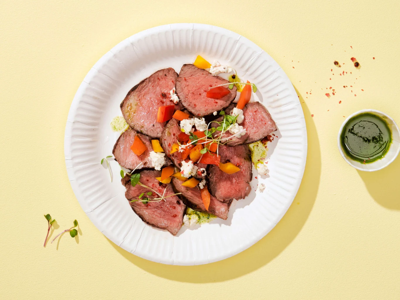 Romsteck avec poivrons
