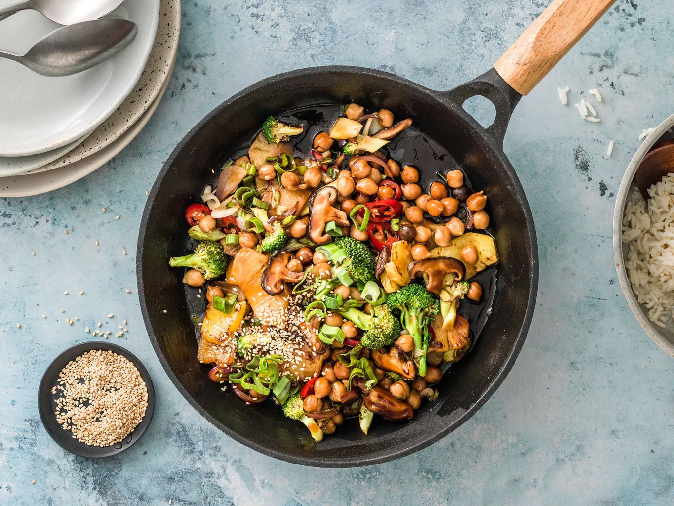 Sauté di ceci all'ananas