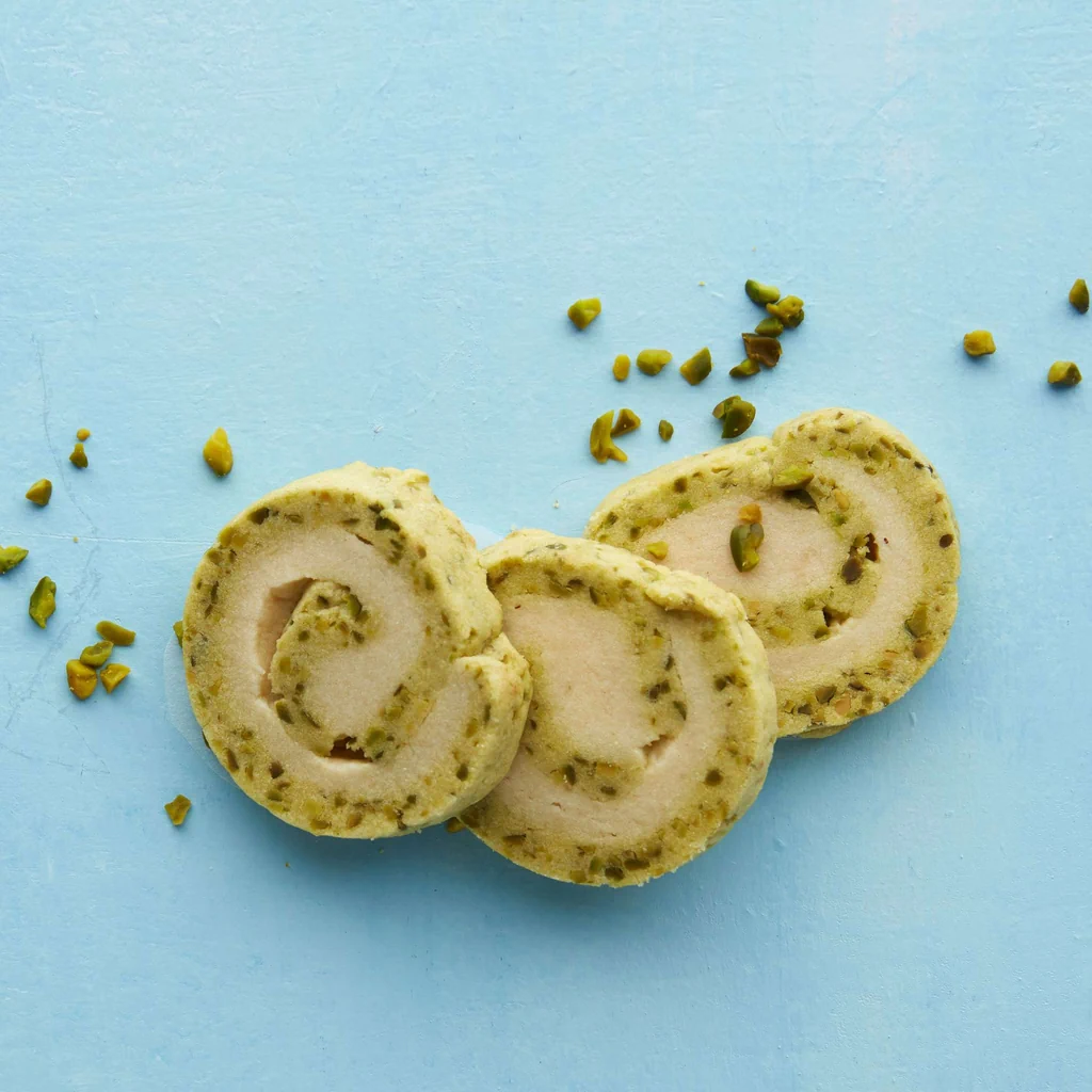 Spirali alle mandorle e ai pistacchi