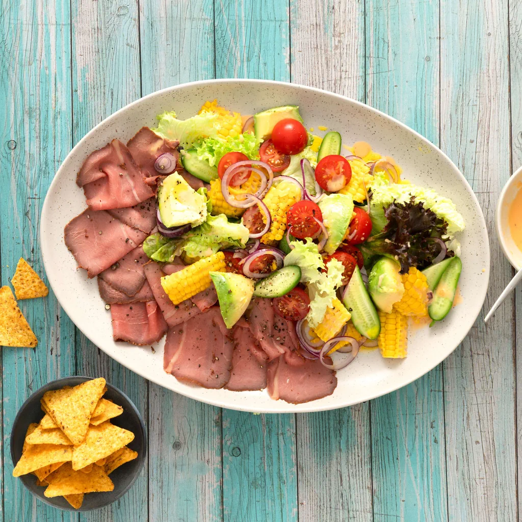 Roastbeef mit Mais und Avocado