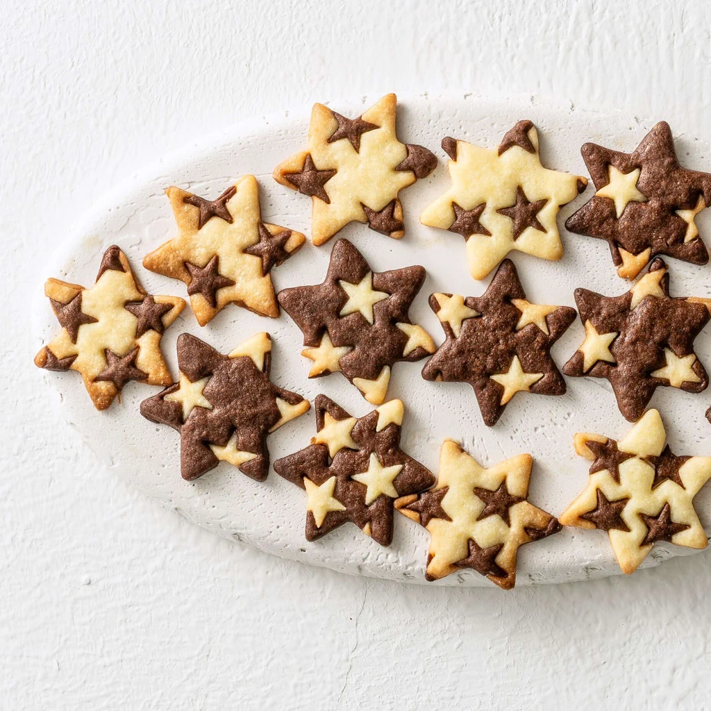 Stelle di cioccolata bicolore