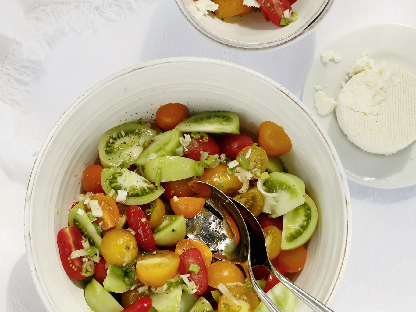 Salade de tomates au fromage frais