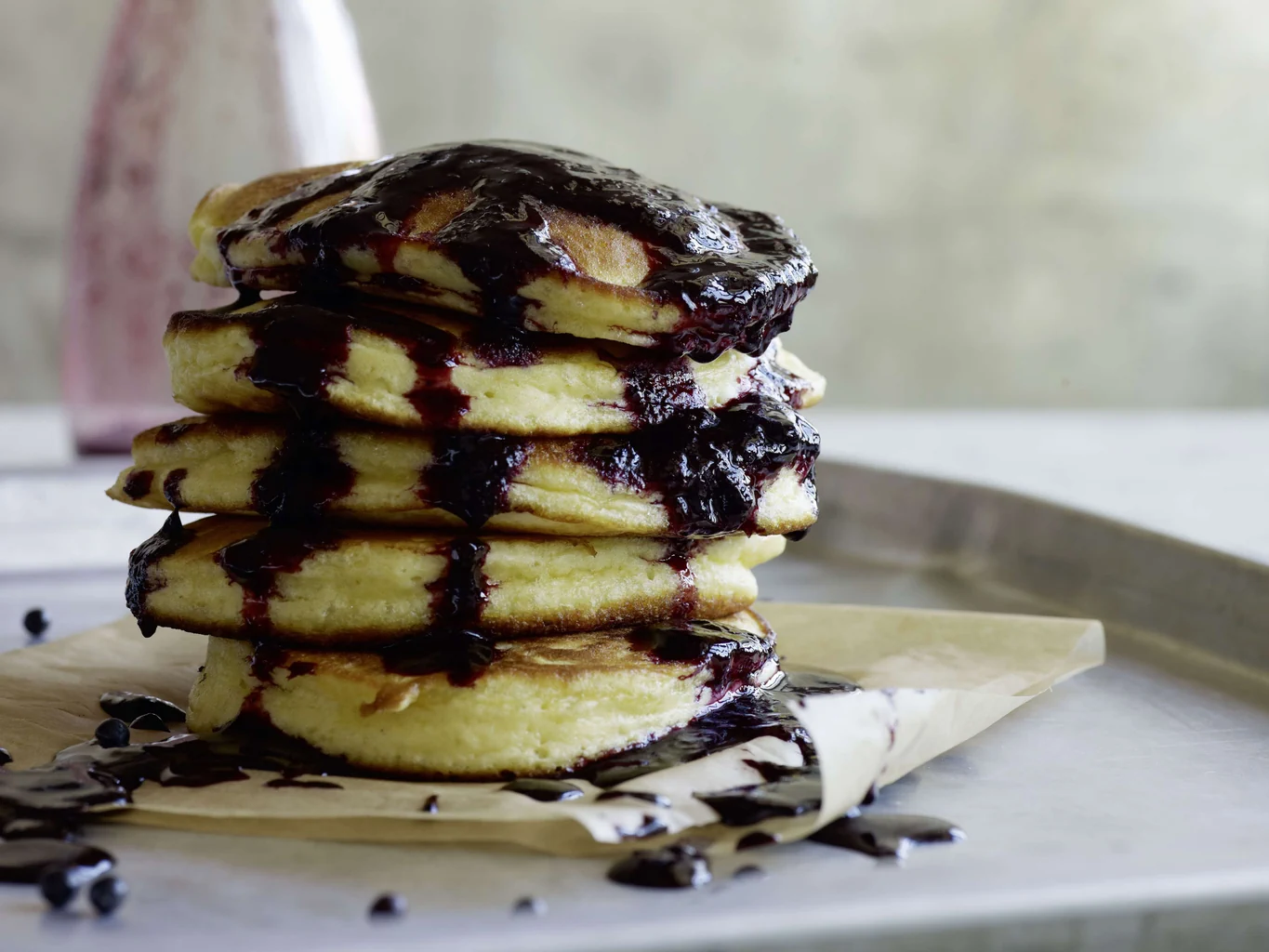 Pancakes avec coulis de sureau