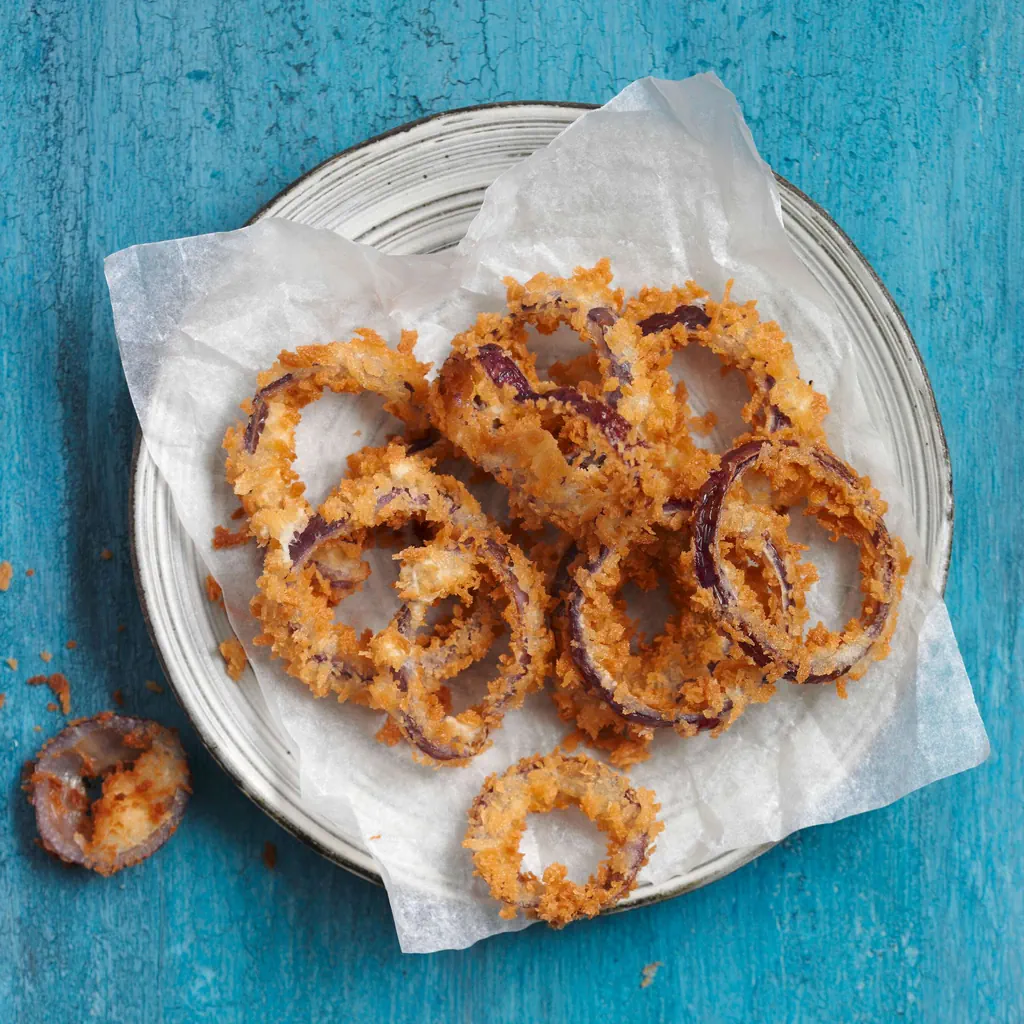 Frittierte Zwiebelringe mit Panko