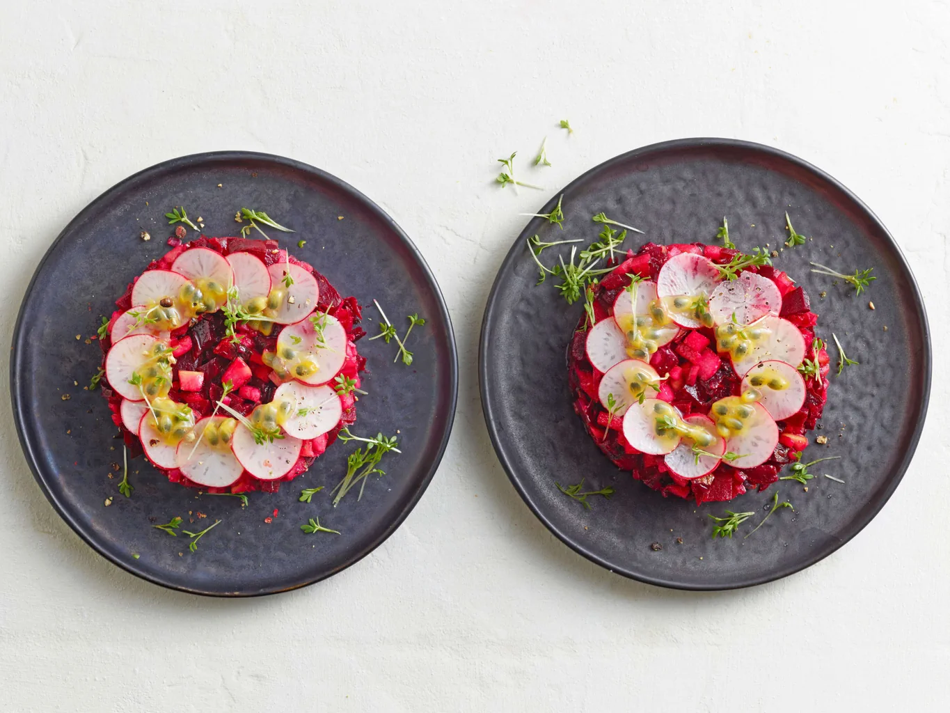 Tartare de betteraves rouges rôties