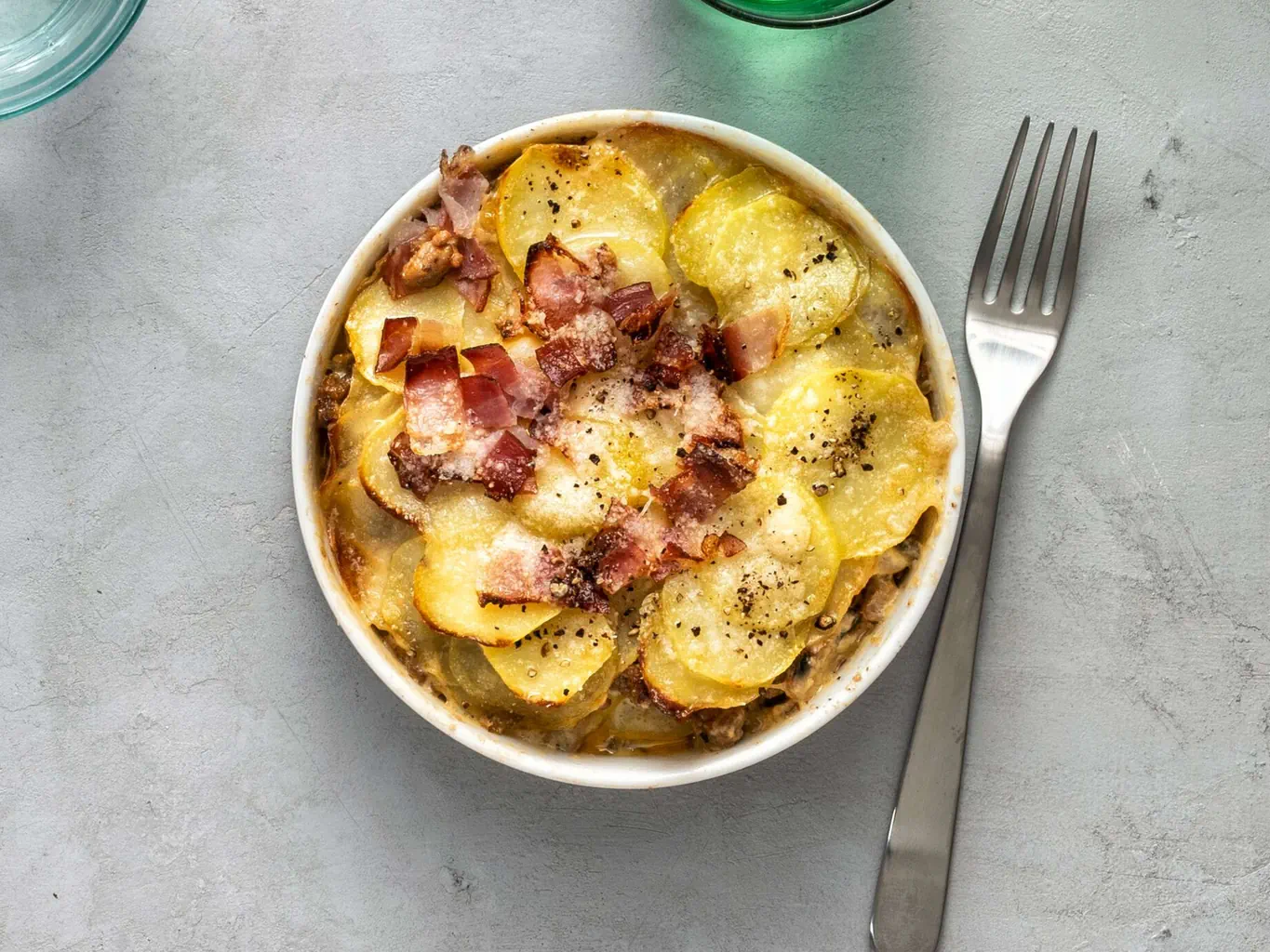 Kartoffelgratin mit Hackfleisch