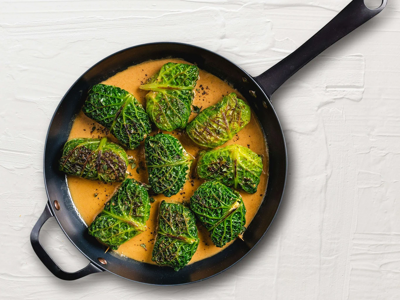 Rotolo di verza vegano con tofu