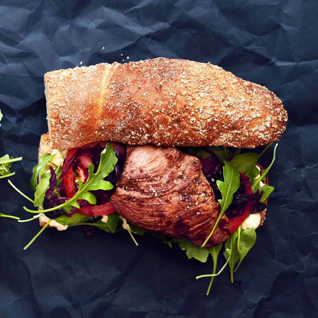 Sandwich à l'escalope de gibier 