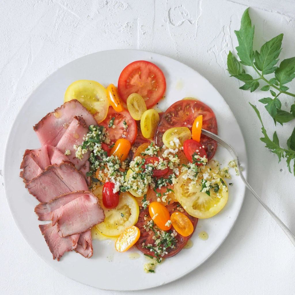 Pomodori con roast beef e cuscus