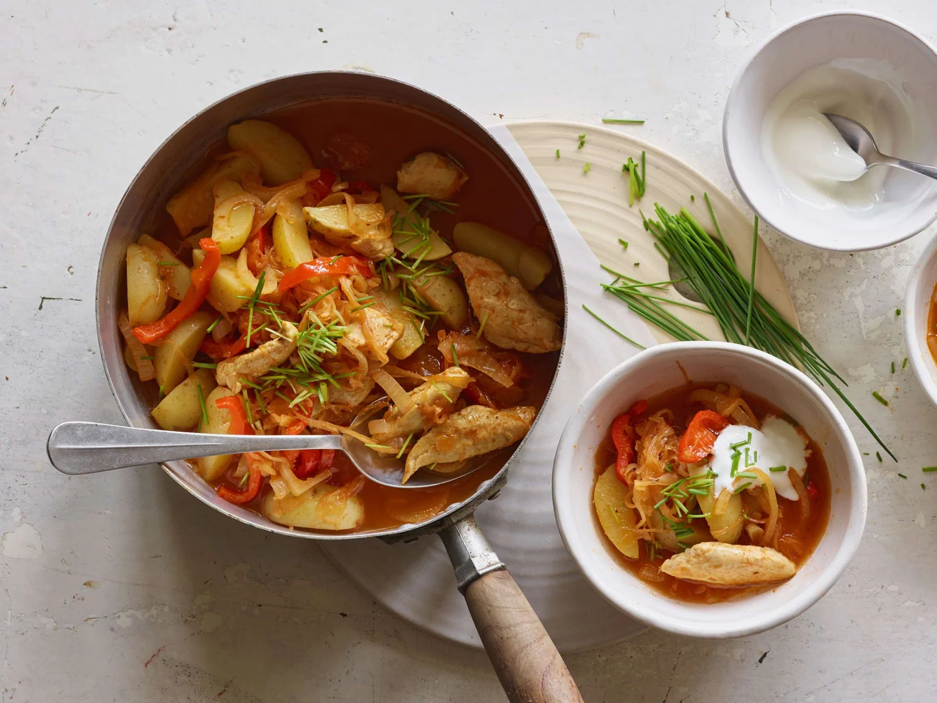 Spezzatino di pollo con crauti