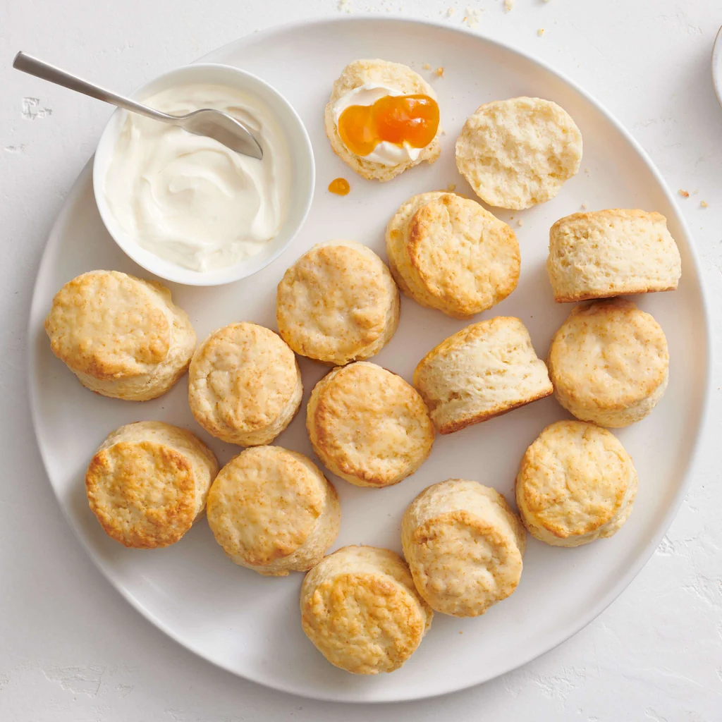 Scones con crème fraîche
