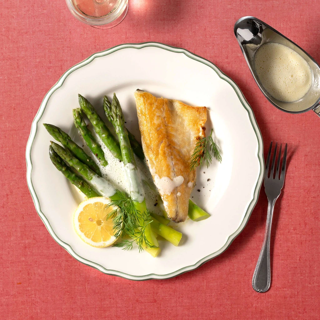 Wolfsbarschfilet mit Beurre blanc