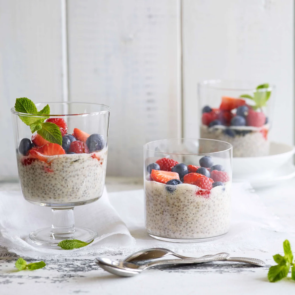 Budino alla chia con bacche
