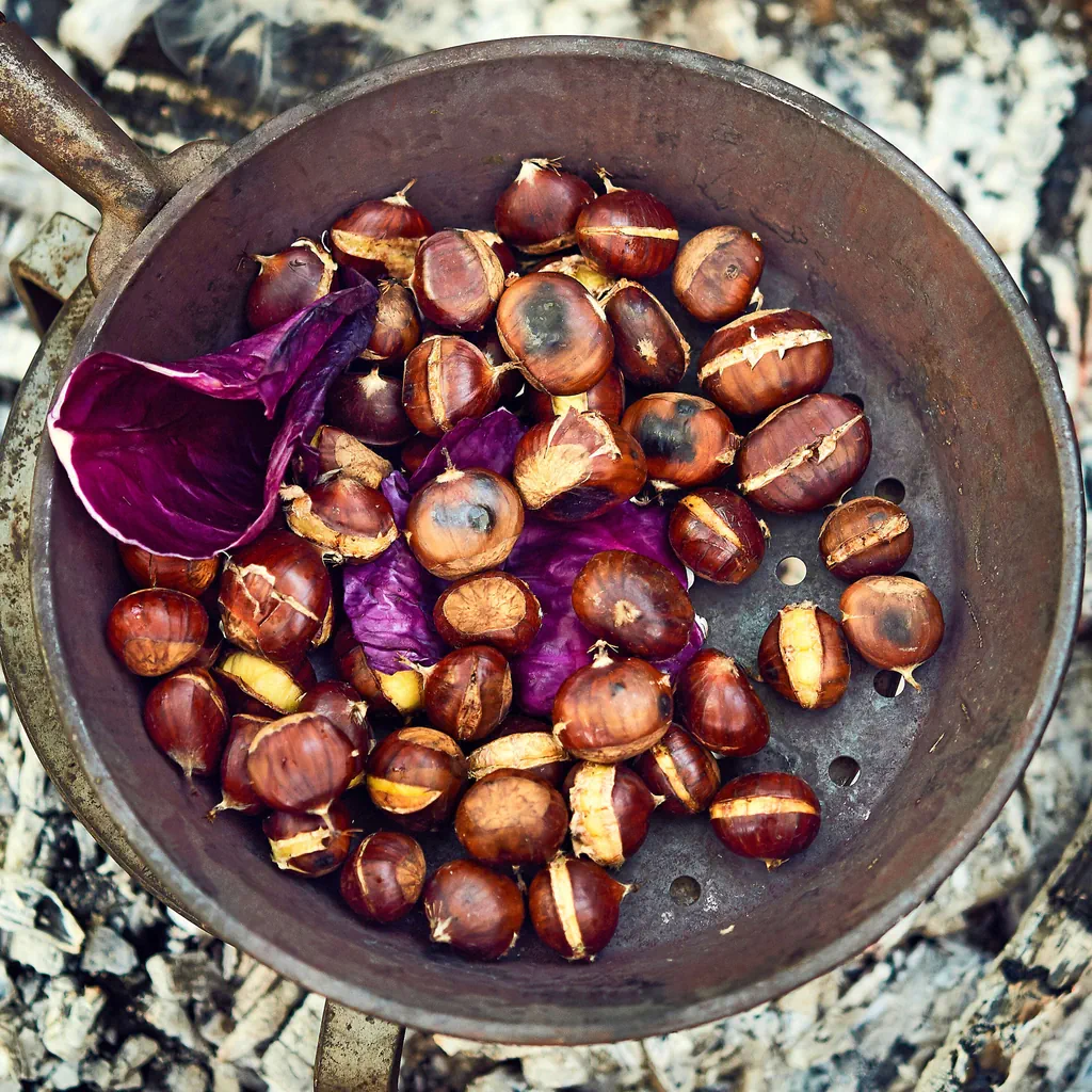Castagne arrostite fatte in casa