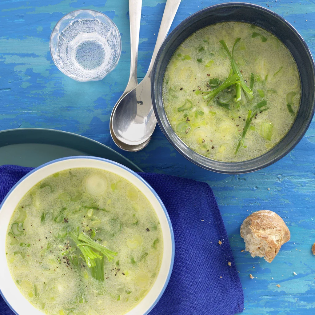 Velouté aux oignons nouveaux