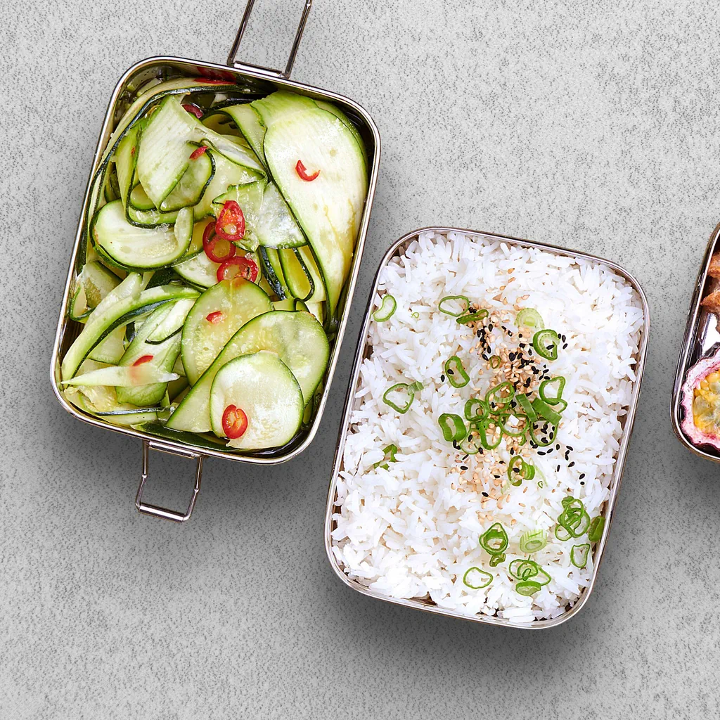 Courgettes marinées avec riz