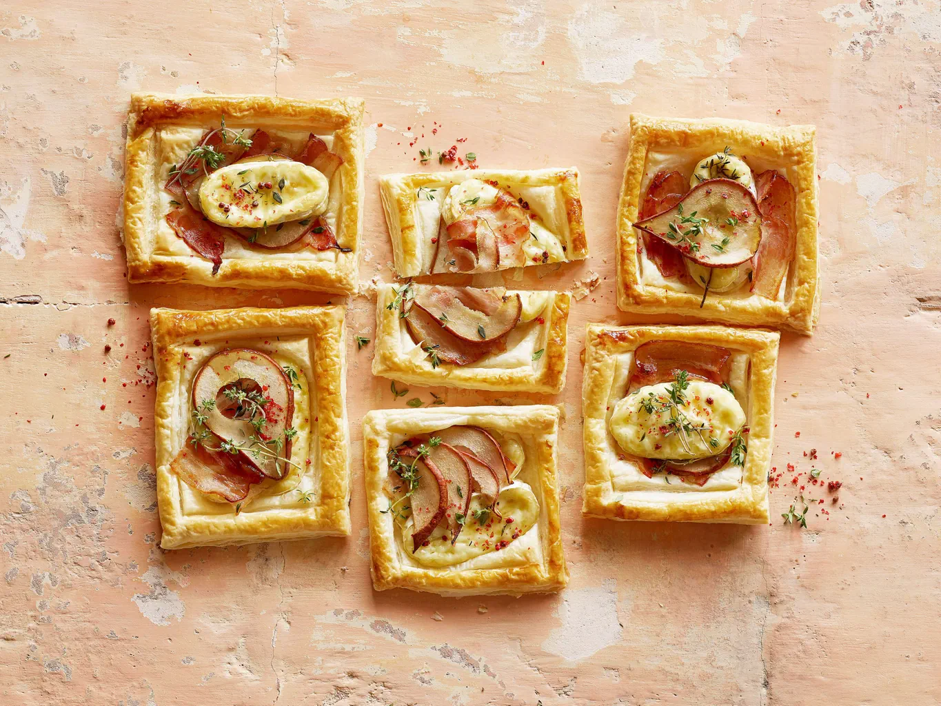 Tartelettes à la poire et au lard
