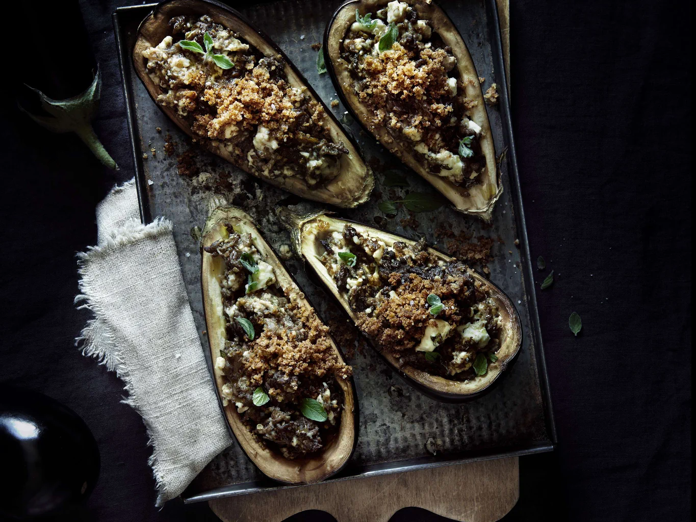 Melanzane ripiene di carne macinata d’agnello