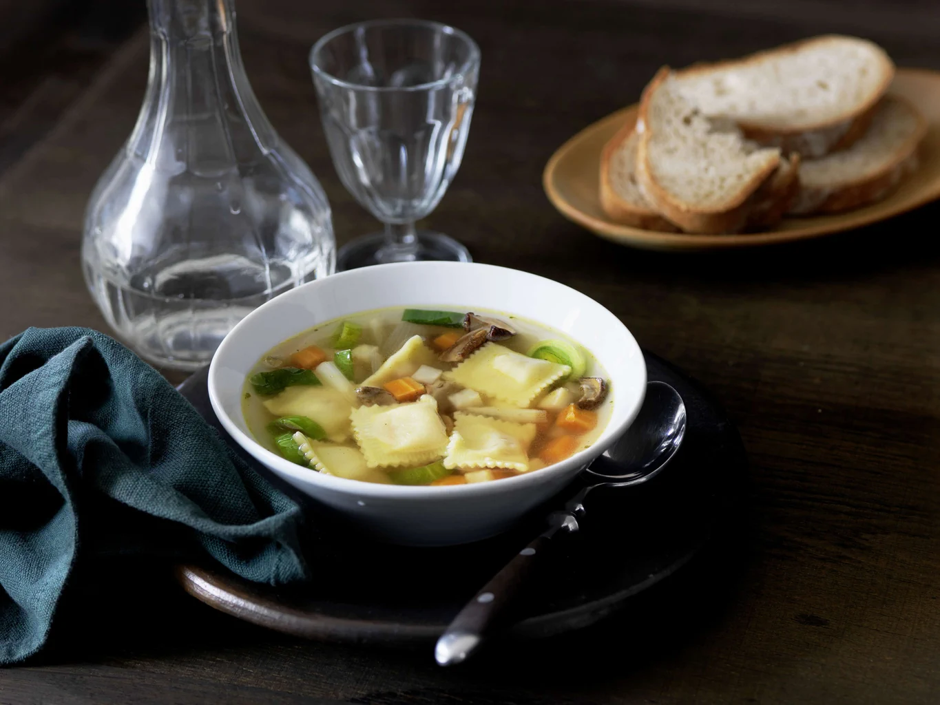 Quadrucci al brasato in brodo ai porcini