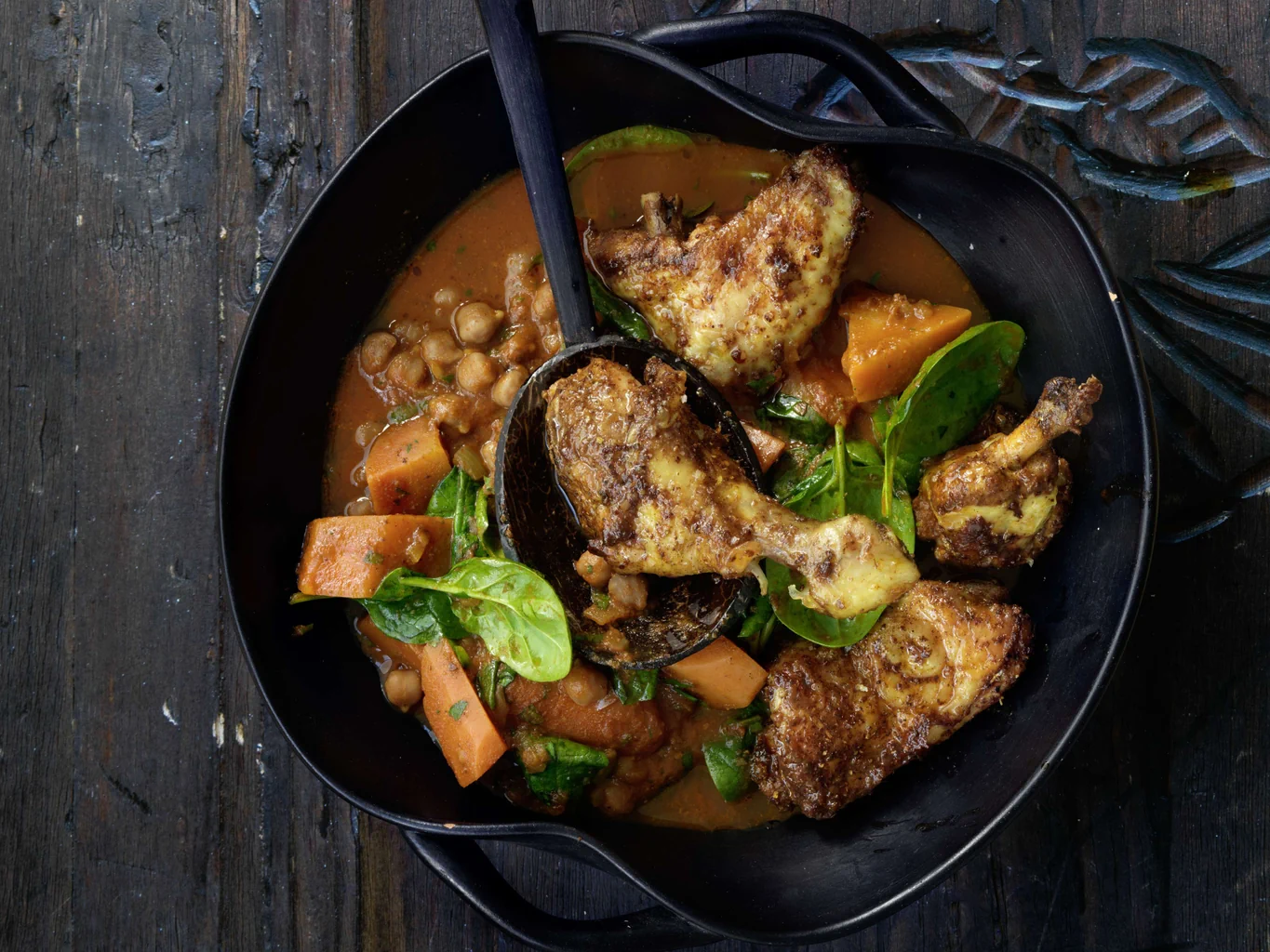 Poulet mit Kichererbsen