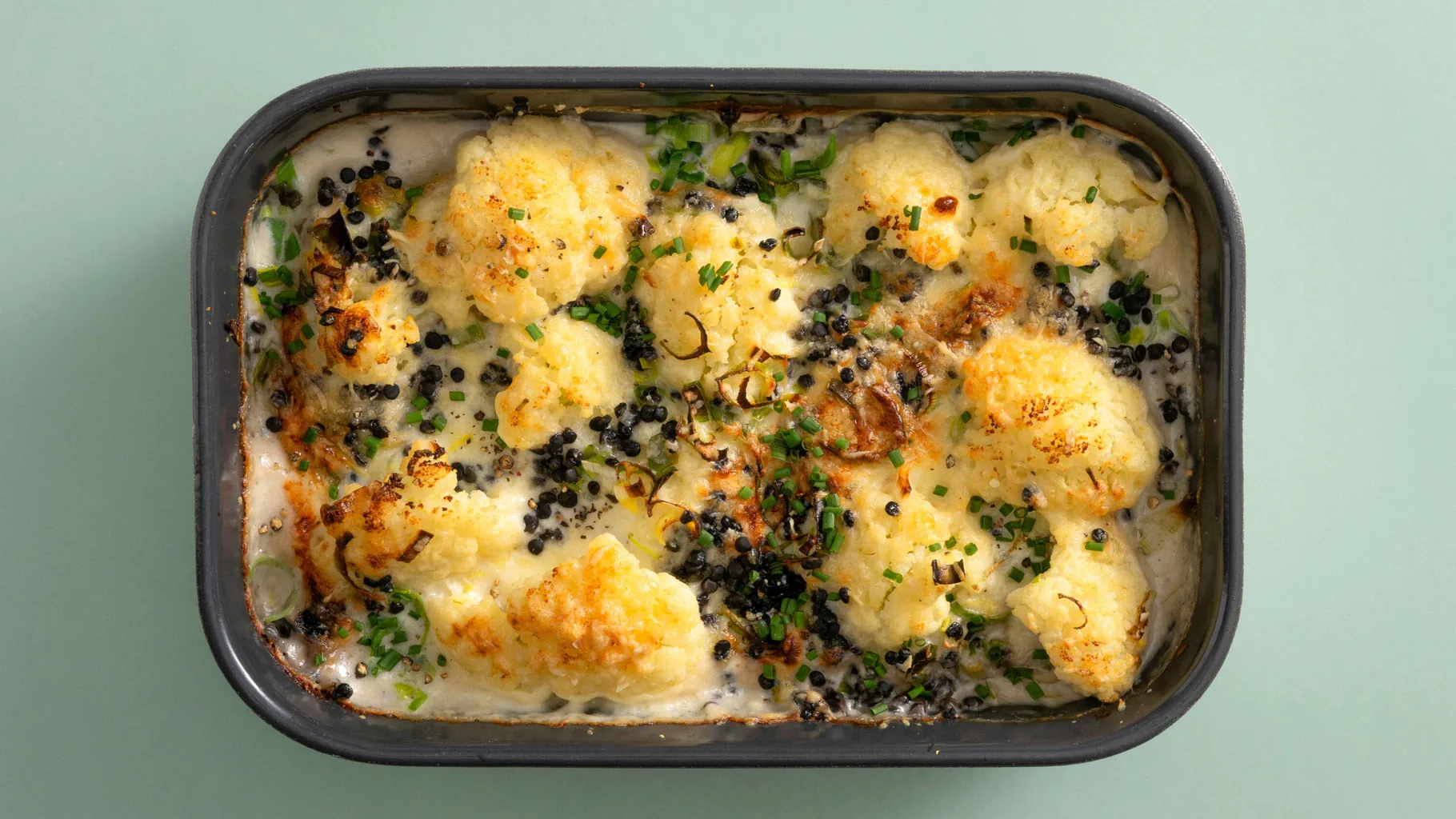 Gratin de chou-fleur aux lentilles