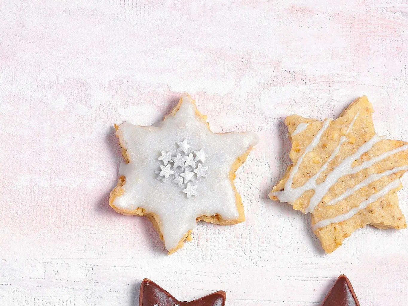 Étoiles au gingembre et au chocolat blanc