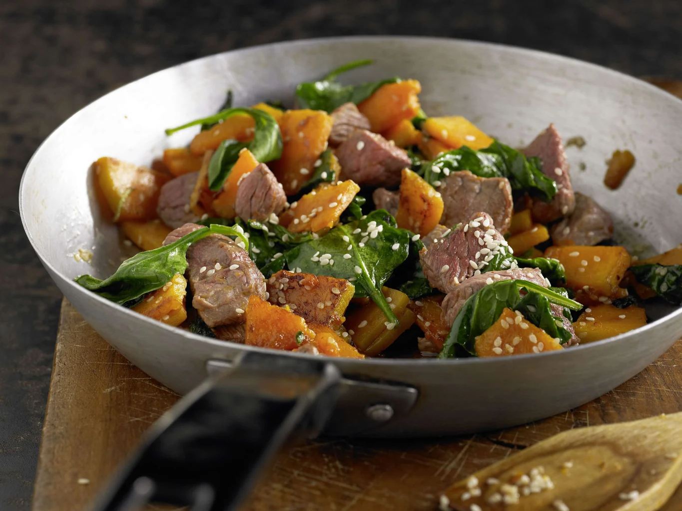 Sauté de bœuf à la courge