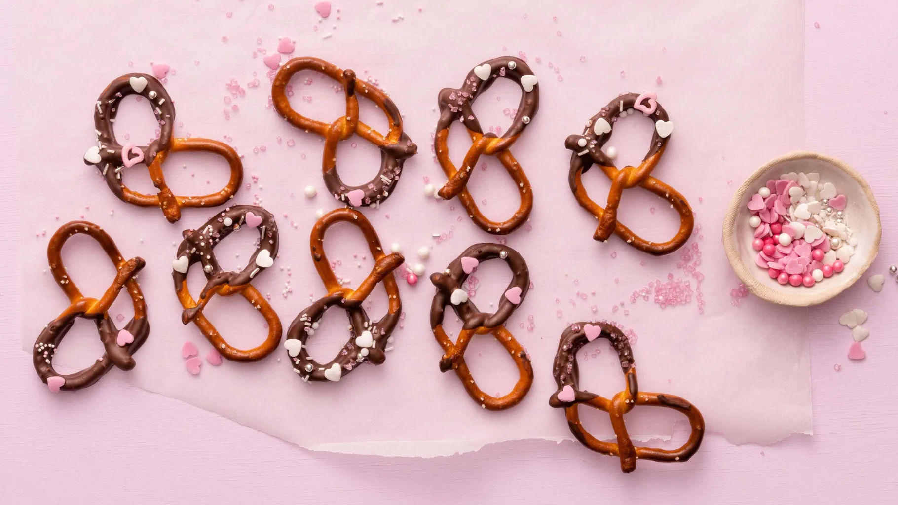 Bretzel salate al cioccolato