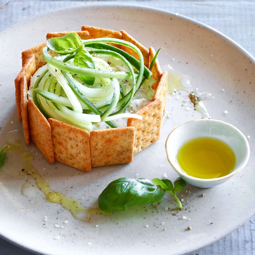 Mousse alla feta e alle erbe in anello di Blévita