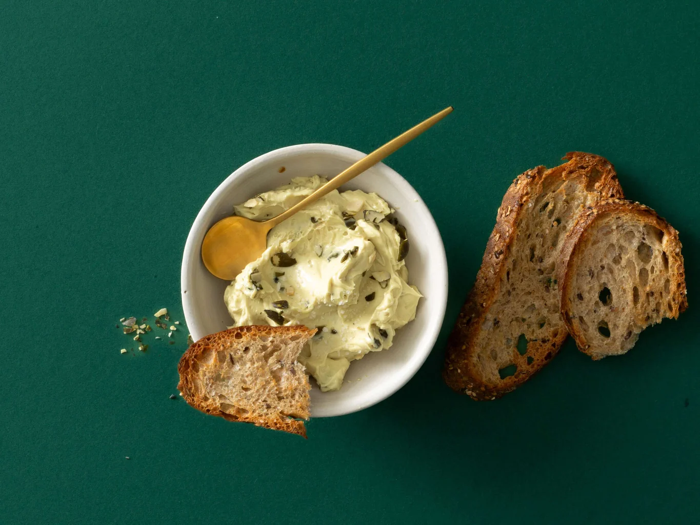 Whipped Butter mit Kürbiskernöl