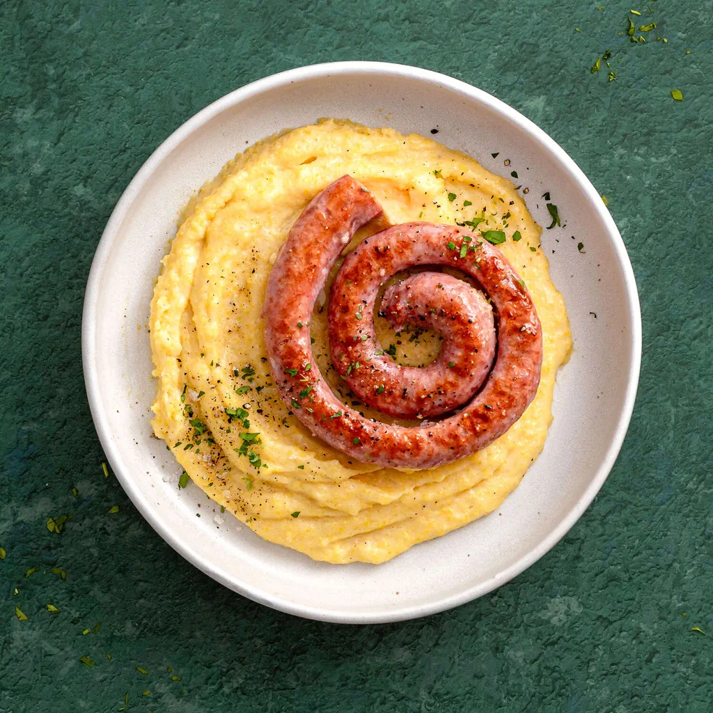 Luganighette con polenta