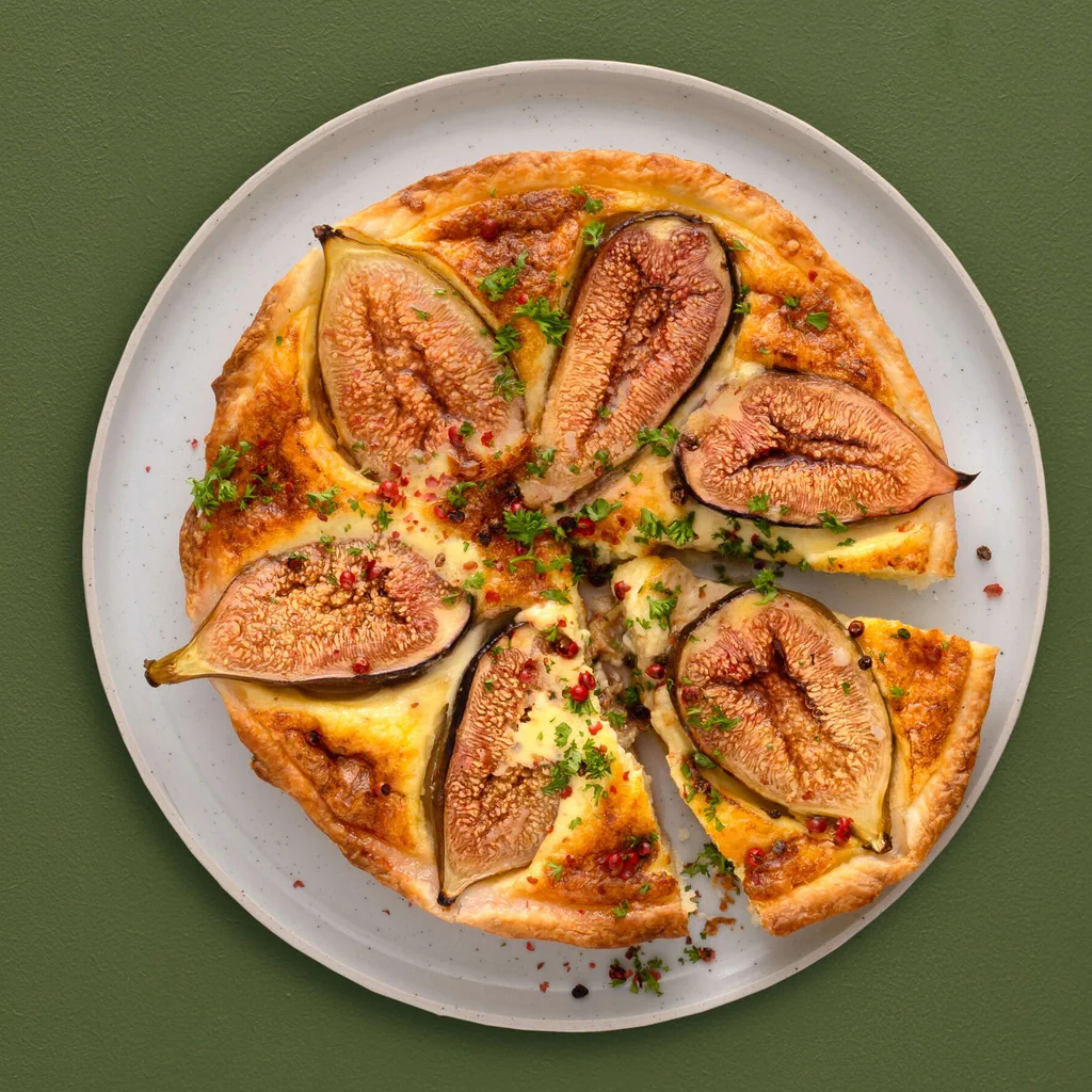 Quiche au fromage et aux figues