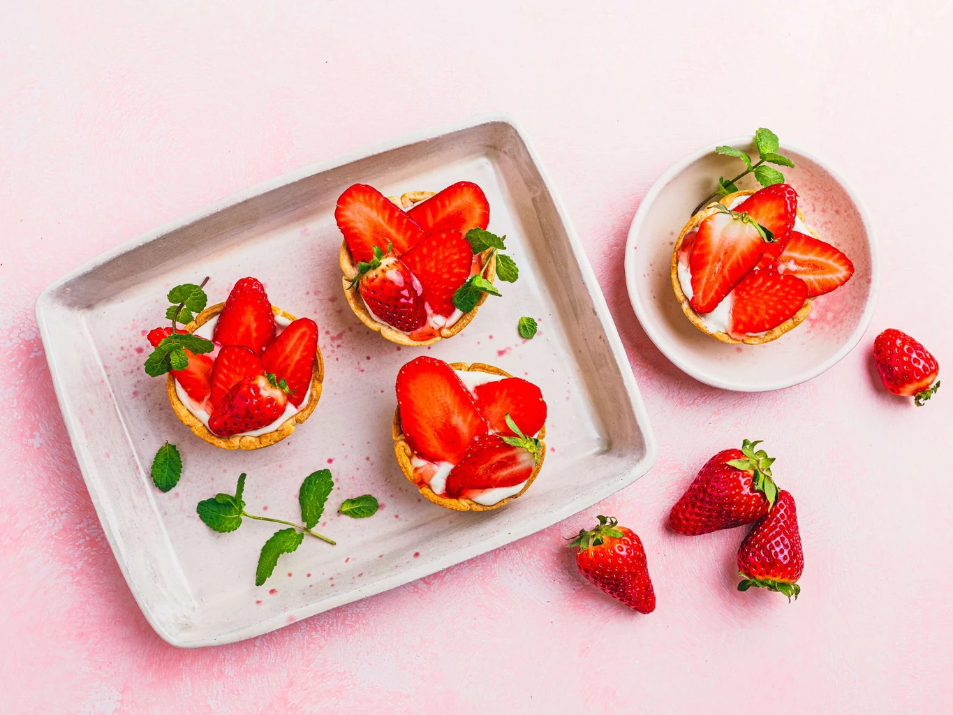 Tortine alle fragole vegane