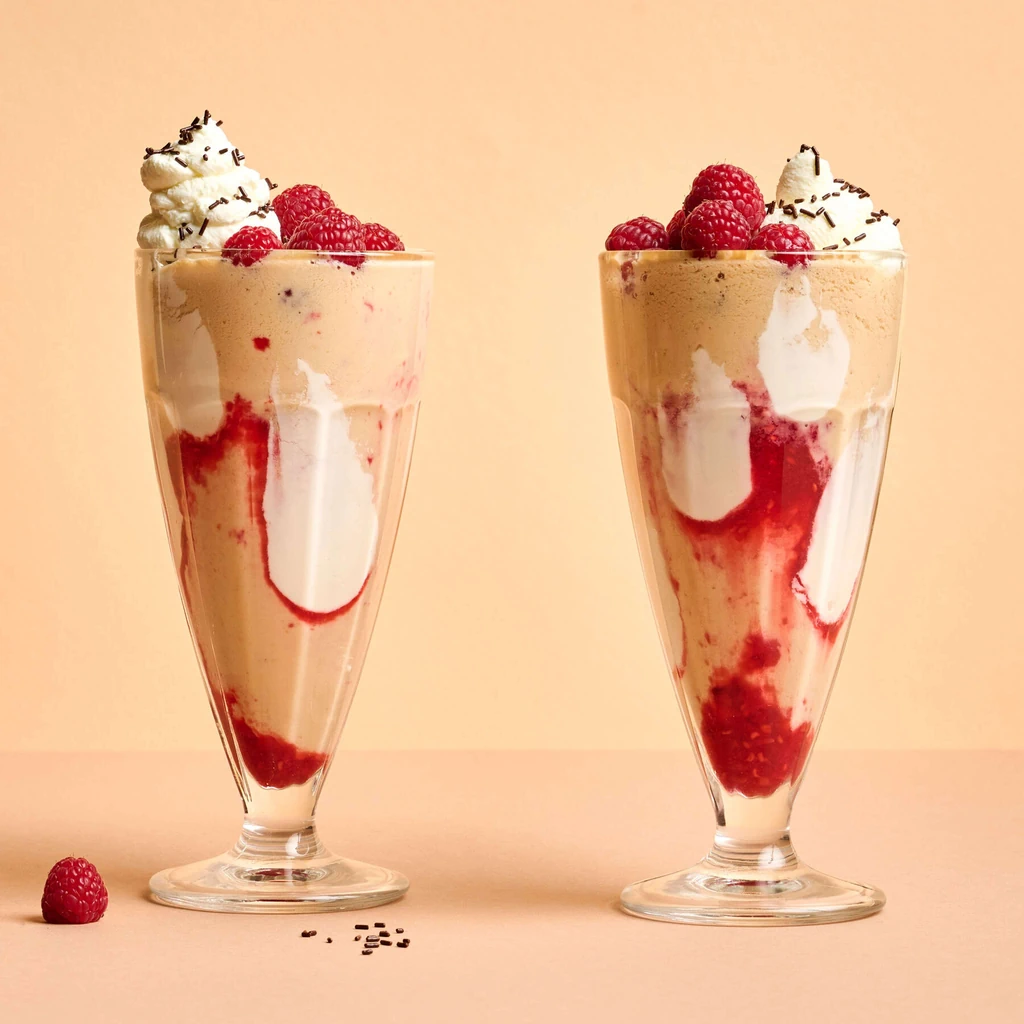 Frappè ai lamponi e alle albicocche