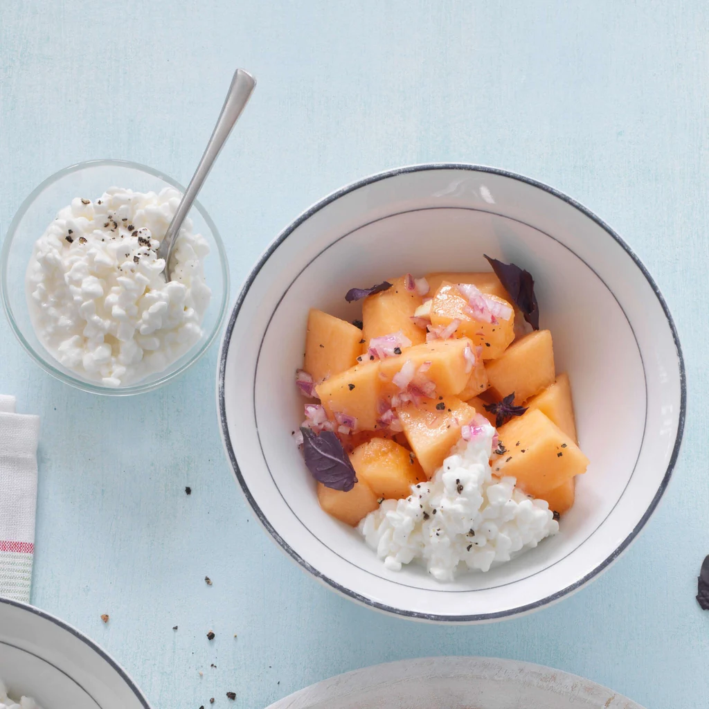 Melone speziato con cottage cheese
