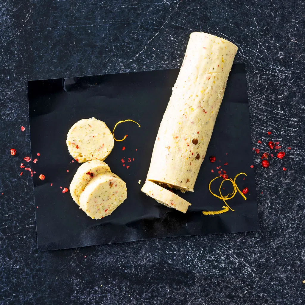 Vegane Zitrone-rosa-Pfeffer-Margarine