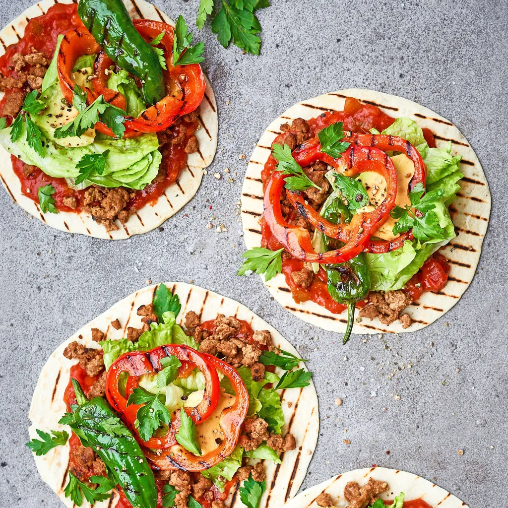 Open wrap avec poivrons grillés
