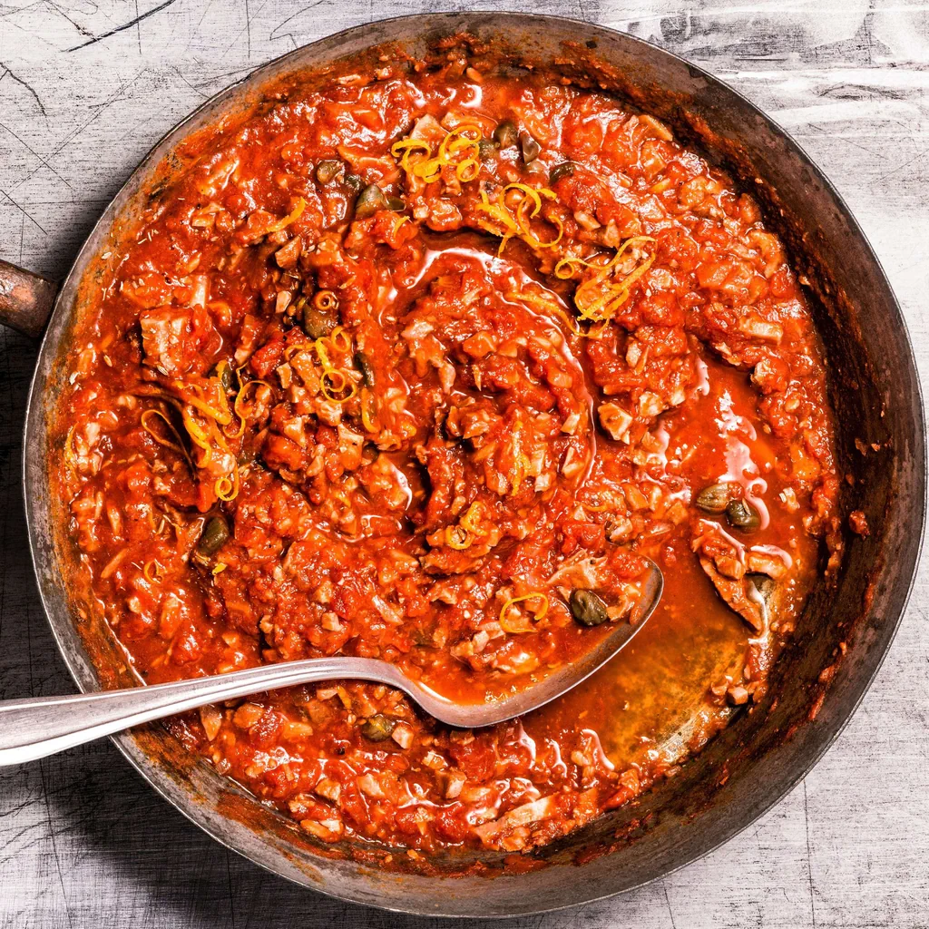Sauce tomate au jarret de porc