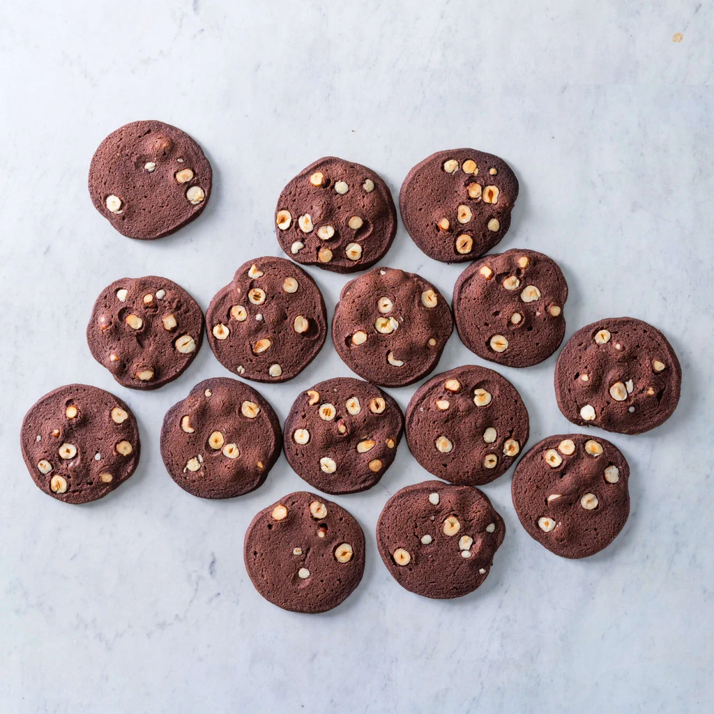 Schokoladensablés mit Haselnüssen