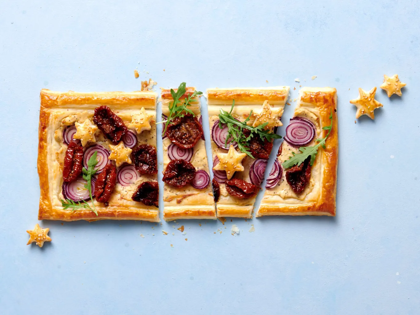 Feuilletés au fromage frais et aux légumes