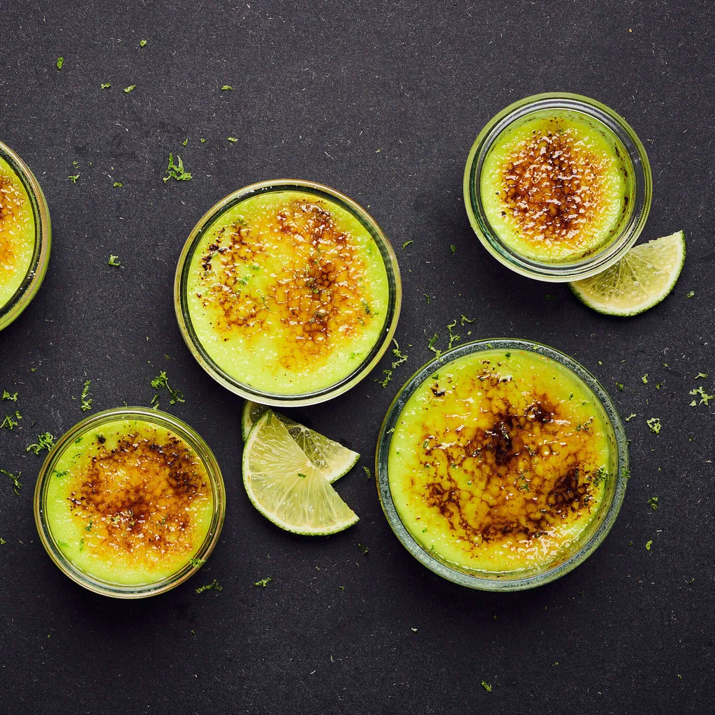 Crème brûlée al cocco e alla limetta