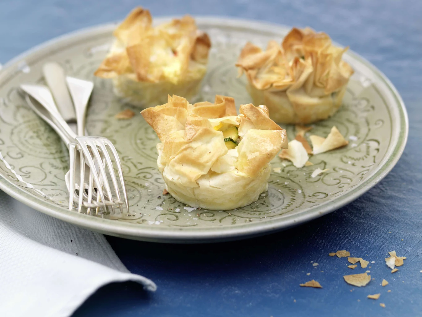 Zucchettiküchlein im Strudelteig