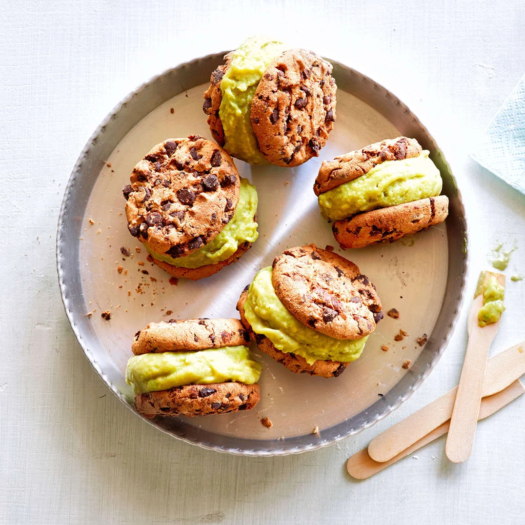 Sandwichs de crème glacée au matcha