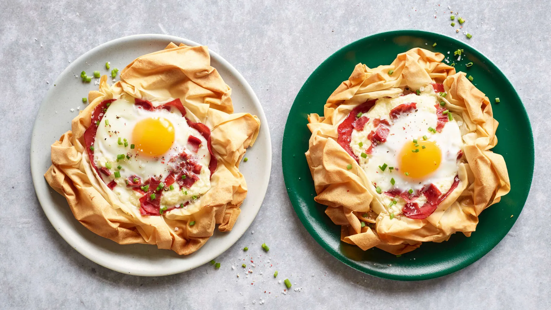Tartelette de pâte à strudel à la bresaola