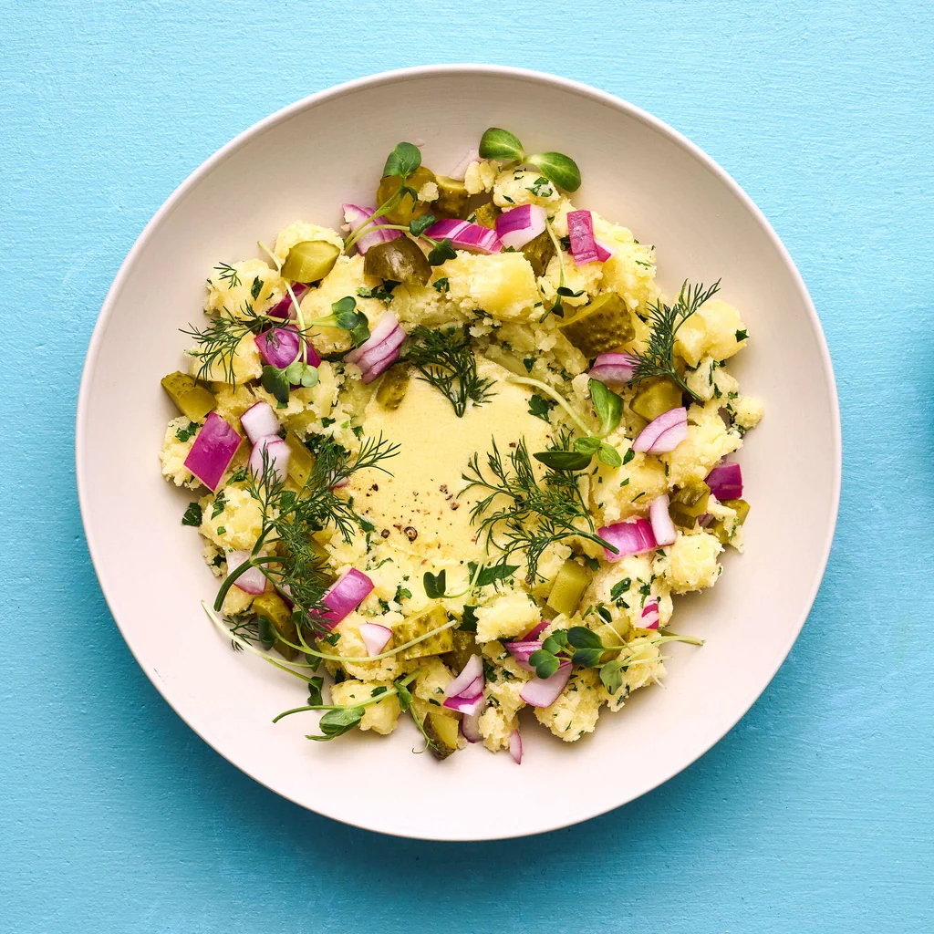 Salade d'écrasée de pommes de terre