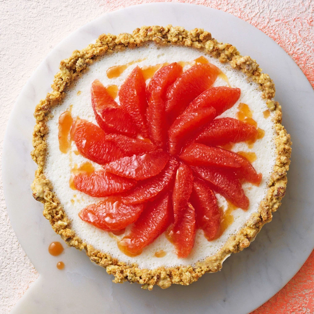Tarte au grapefruit et au lait de coco