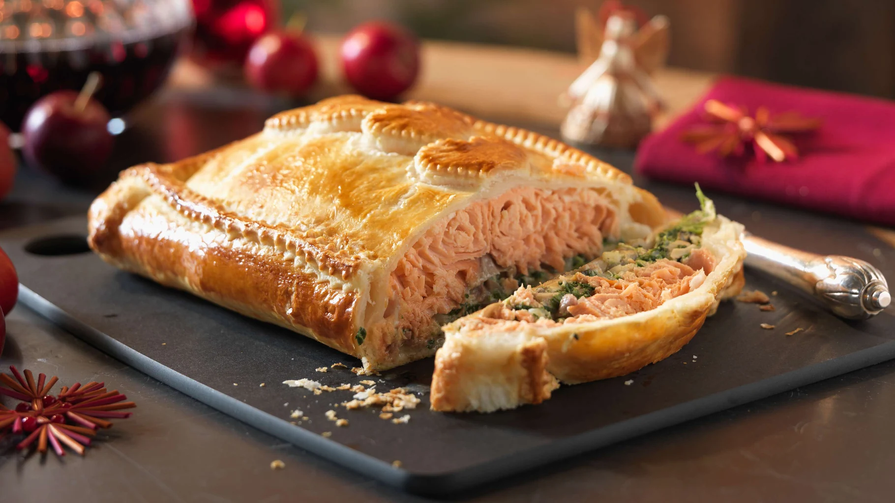 Lachs im Blätterteig