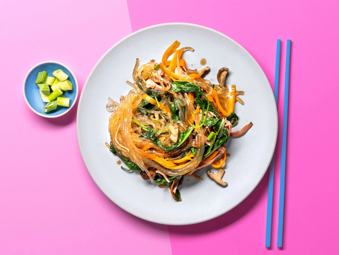 Vermicelli di patate dolci saltati