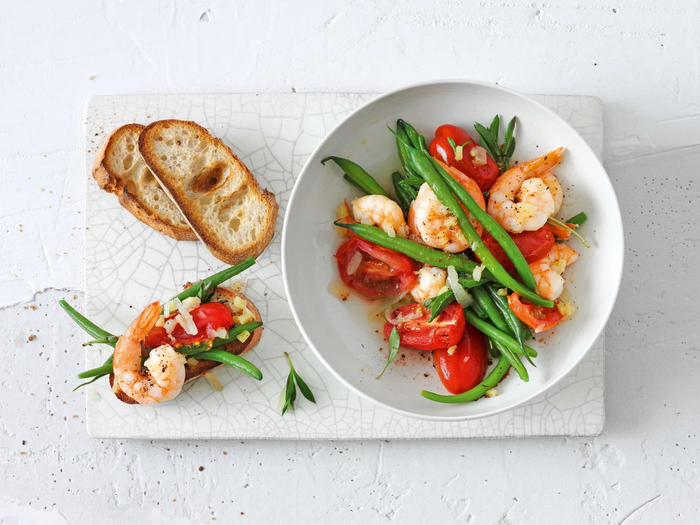 Ragoût de crevettes aux tomates