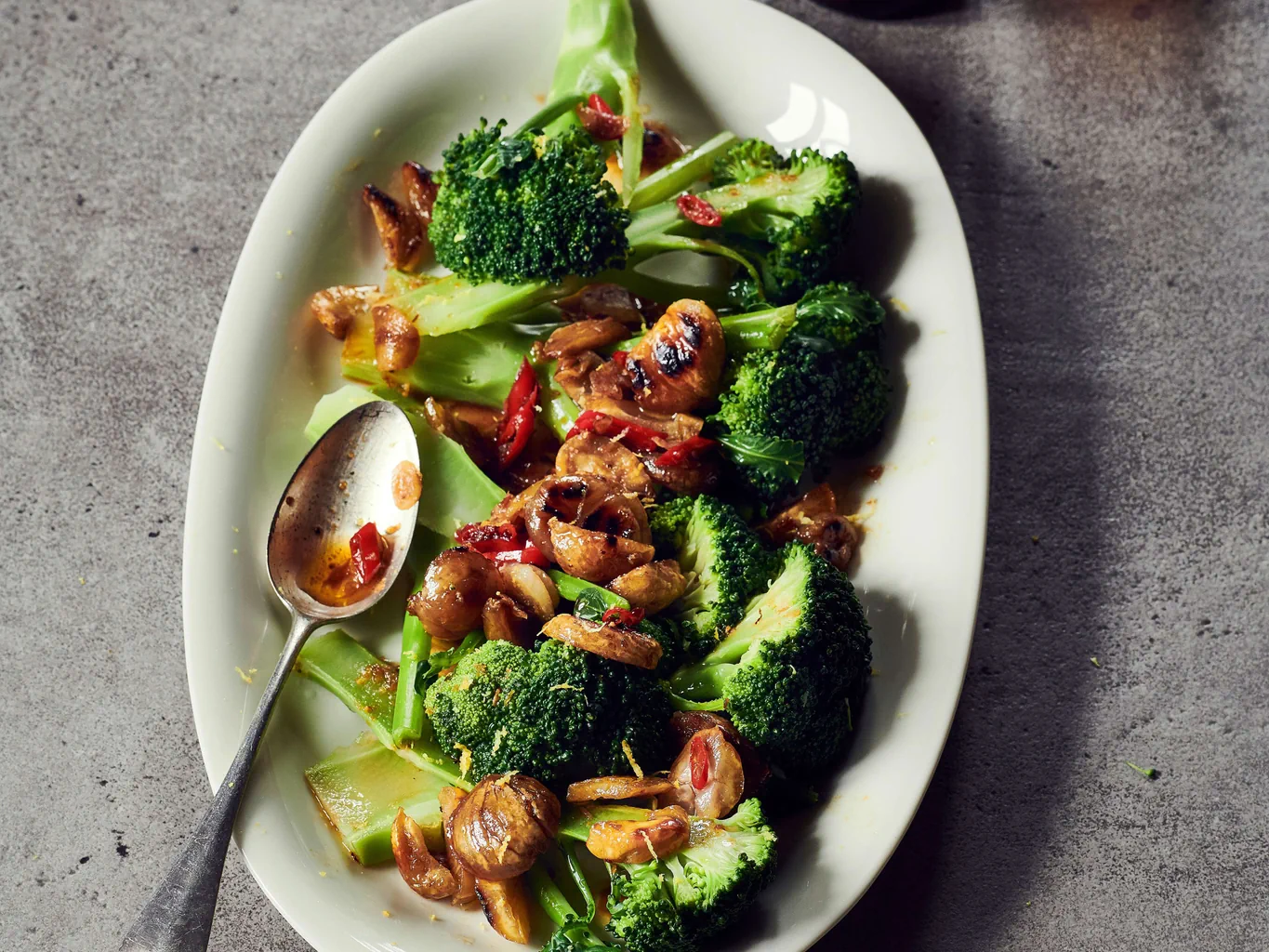 Brocolis avec gremolata de marrons